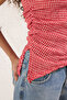 Kırmızı Pöti Kare Fitted/Vücuda Oturan Esnek  Örme Bluz TWOSS25BZ00261 - 3