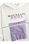Oversize Hooded Sweatshirt with Printed Sucuba Fabric Detail and Pockets - 3