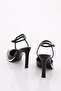 Women's Pointed Toe Heeled Shoes Black Patent Leather 66162859 - 3