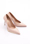 Women's Pointed Toe Heeled Shoes Beige Patent Leather 67292859 - 2