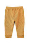 Warm Brown Knitted Cotton Pants with Polka Dots for Toddlers - 2