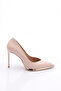 Women's Pointed Toe Heeled Shoes Beige Patent Leather 67292859