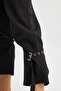 Women's Fabric Trousers with Leg Detail and Fleto Pockets - 4