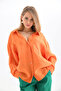 Women's Long Sleeve Oversized 100% Modal Basic Shirt - 4
