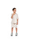 Boys' Beige 2-Piece Jacquard Set with Pockets