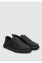 Siyah Deri Kadın Sneaker - 2
