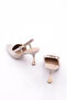 Women's Pointed Toe Heeled Shoes Gold 61323534 - 3