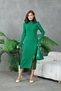 Women's Turtleneck Slit Detail Knit Dress - 4