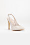 Women's High Heels Faux Leather Beige Stiletto - 3