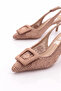 5627 Women's Square Buckle Heeled Shoes - 4