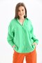 Kadın Uzun Kollu Oversize %100 Modal Basic Gömlek