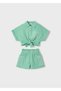 04-10 Years Old Girl Mayoral Green Shorts Set - Green - 4