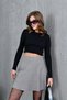 Women's Ribbed Waist Short Knitwear Skirt - 4
