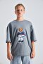 Teddy Bear Design Printed 100% Cotton Men's Oversize Kids T-Shirt - 7