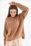 Crew Neck Long Back Slit Transitional Knitwear Sweater - 5
