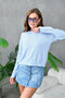 Women's Crew Neck Openwork Knitwear Sweater - 3