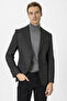 Regular Kalıp Armür Desenli Blazer Ceket - 2