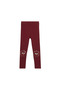 Claret Red Crazy Eyes Printed Winter Hooded Leggings for Girls - 3