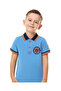 Victor & Jane Junior Boys' Polo T-Shirt Blue colour with Embroidered Label detail