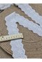 Lace Fisto Voile Embroidery on the Lace, Width 5cm Luxury Fisto Lace Ecru 1 Roll 8.5 Meters - 4