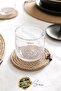 Special Production 6 Pieces Jute Woven Rope Drink Coaster Set Wicker Round Tableware Rattan Handmade - 2