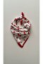 Scarf Cherry Patterned White Bandana Scarf - 2