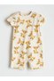 Lcw Baby Beige Winnie the Pooh Printed Baby Boy Jumpsuit - 3