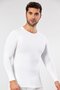 White Super Thin Men's Natural Bamboo Luxury Long Sleeve T-Shirt No Sweat Special Bamboo Fabric 1131 - 3