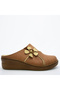 Orthopedic Leather Sabo Slippers with Velcro Soles 10401