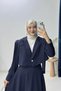 Shoulder Belted Blazer Skirt Suit - 6