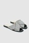 Cleopatra Black Stone Metallic Skin Women's Slippers - 7