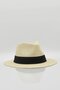 Women's Beige Cowboy Straw Beach Hat - 5