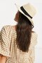 Women's Beige Cowboy Straw Beach Hat - 4