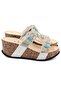 Gj Giorgia Wedge Heel Stone Detailed Comfortable Women's Slippers - 6
