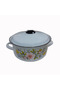 Enamel Decorated 5-Piece Enamel Pot Set with Lid 16-18-20-22-24 Cm - 2