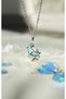 Blue Moon Butterfly Necklace with Steel Stone Detail - 2