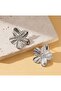 Women's Steel Earrings Elegant Lotus Earrings - 3