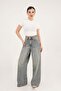 Washed High Waist Wide Leg Baggy Jeans - 3