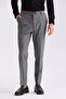 Anthracite Comfort Fit Elastic Waist Wool Fabric Trousers