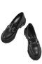 Oxford Loafer Buckled Casual Orthopedic Insole Primamit Shoes Black