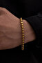 Men's Steel Bracelet - 4mm Polo Men's Thin Model Yellow Color Gift for Lover, Spouse, Father