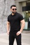 Men's Polo Neck Buttoned Cotton T-Shirt - 3