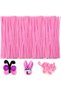 Pink Colored Chenille, 25 Pieces Educational Chenille Set, Feather Wire, 30 Cm, Plush Wire - 2
