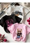 3 Pack Women's Bear Print T-Shirts - Comfortable Crew Neck for Casual, Short Sleeve, - 7