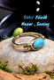 Pure Copper Women's Turquoise Ring Adjustable Trend (Gift, Birthday, Daily)