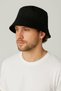 2 Pack Summer Fabric Bucket Hats, Men Women Plain Fisherman Bucket Hat, Unisex Black-White - 8