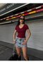 V Neck Camisole Woven Cotton Fabric Women's Blouse - 2
