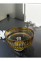 Amber Color Cut Crystal Glass Salad Presentation Bowl Set 100% Handcrafted - 2