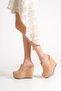 Carla; Women'S, Cream-Nude, 12 cm Padded Heel Slippers (Please Read the Product Description for the Fitting Information) - 4