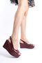 Juliet; Burgundy, Open Toe and Open Back, 9 cm Padded Heeled Women's Shoes (Please Provide the Product Angle for the Model) - 2